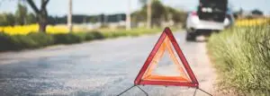 Roadside caution triangle